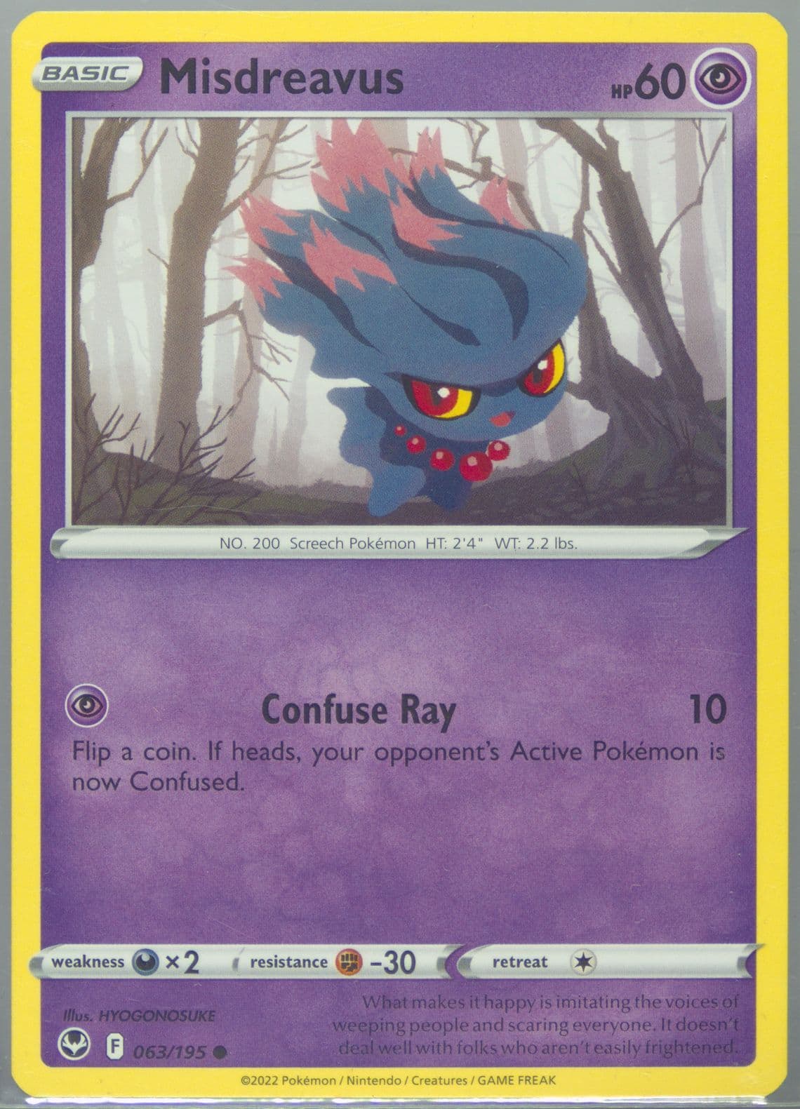 Misdreavus (063) 2022 Pokemon Sword & Shield Silver Tempest