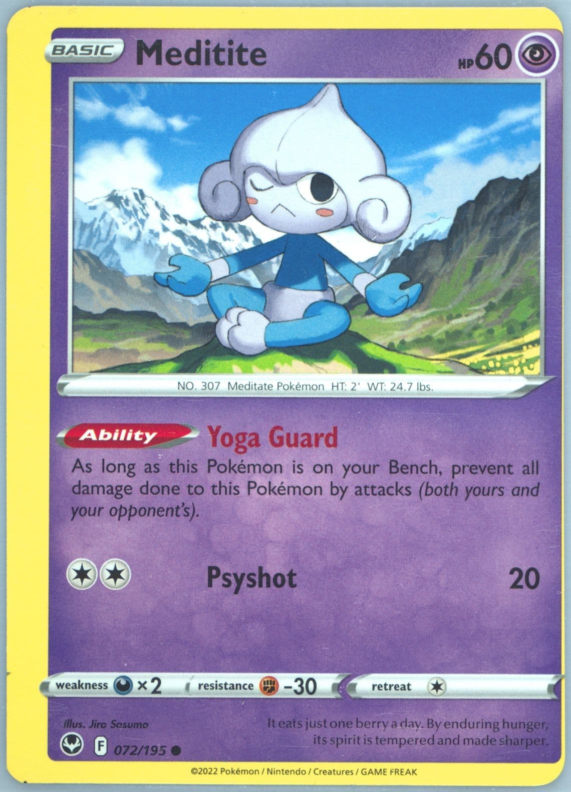 Meditite (072) 2022 Pokemon Sword & Shield Silver Tempest