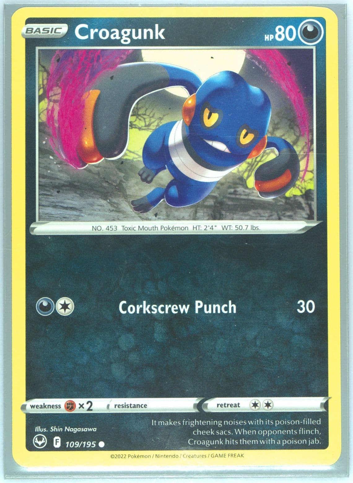 Croagunk (109) 2022 Pokemon Sword & Shield Silver Tempest