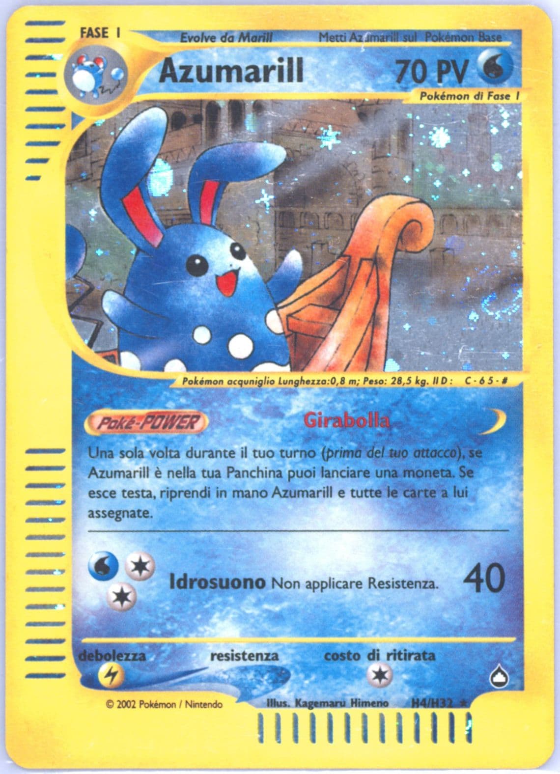 Azumarill-Holo Italian (H4) 2003 Pokemon Aquapolis