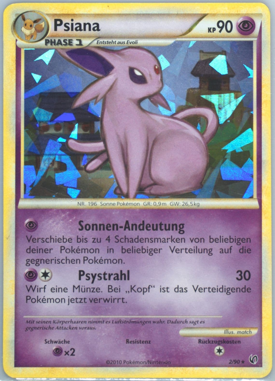 Psiana-Holo German-Daybreak Theme Deck (2) 2010 Pokemon Heartgold & Soulsilver Undaunted
