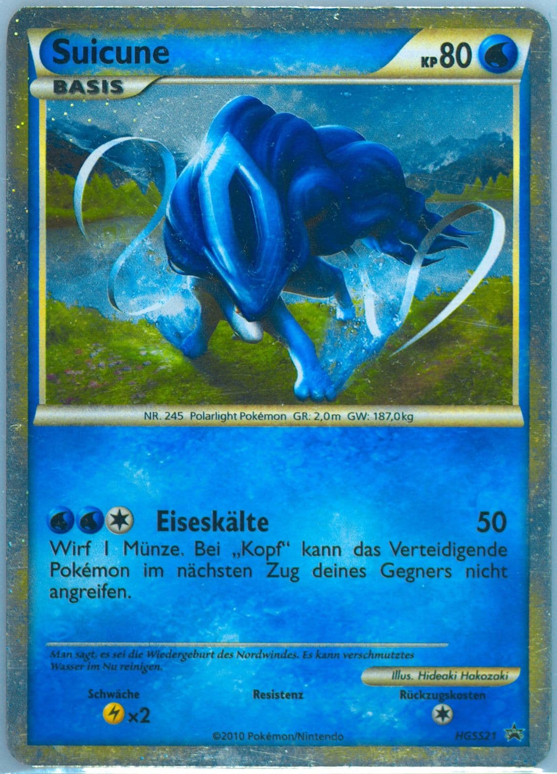 Suicune-Holo German (HGSS21) 2010 Pokemon Heartgold & Soulsilver Promo
