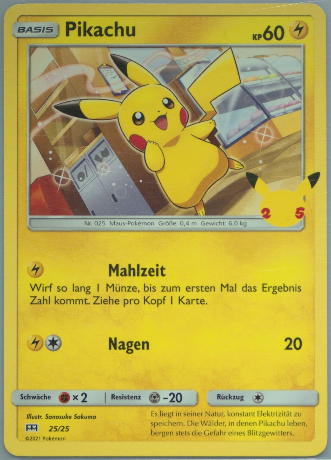 Pikachu German (25) 2021 Pokemon Mcdonald's Collection