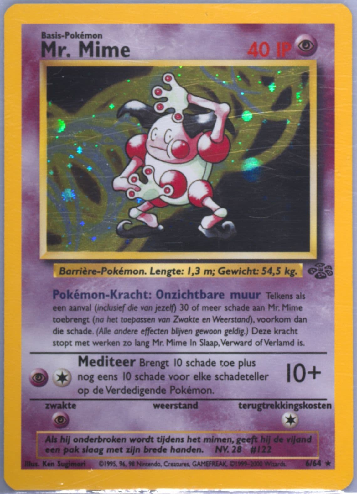 Mr. Mime-Holo (6) 2000 Pokemon Dutch Jungle
