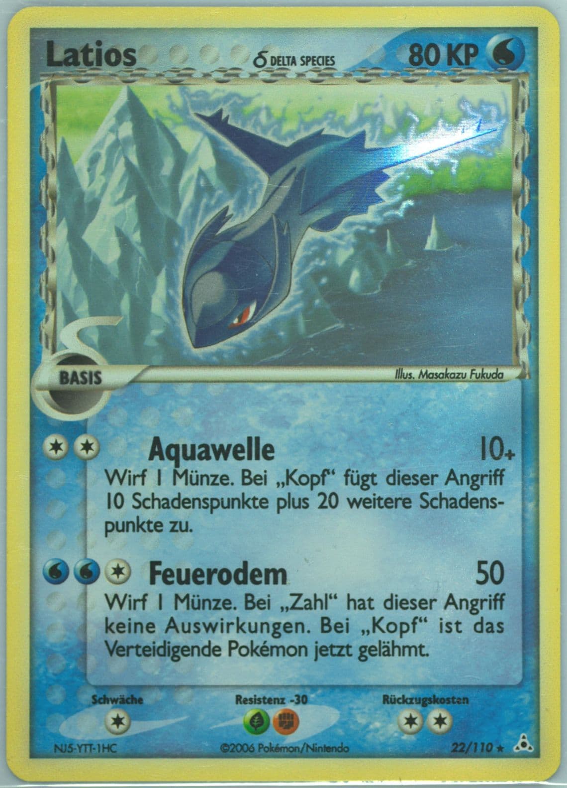 Latios German (22) 2006 Pokemon EX Holon Phantoms