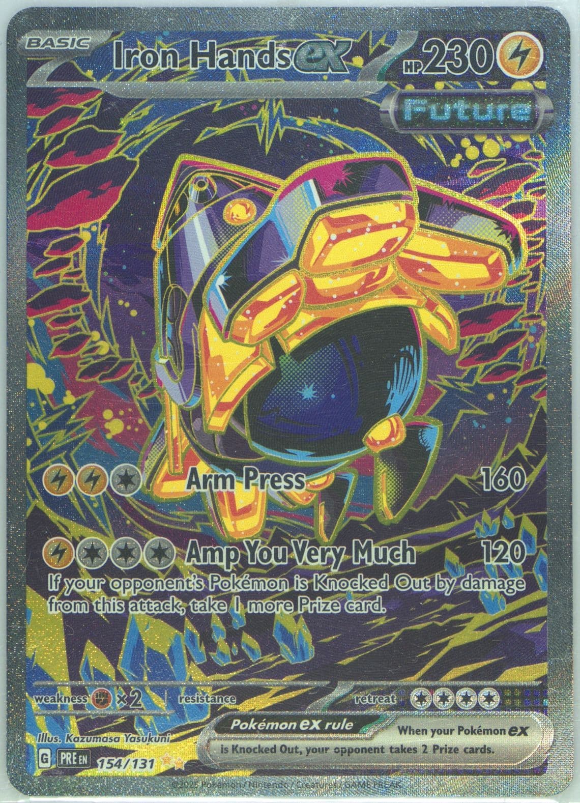 Iron Hands EX Special Illustration Rare (154) 2025 Pokemon Pre EN-Prismatic Evolutions