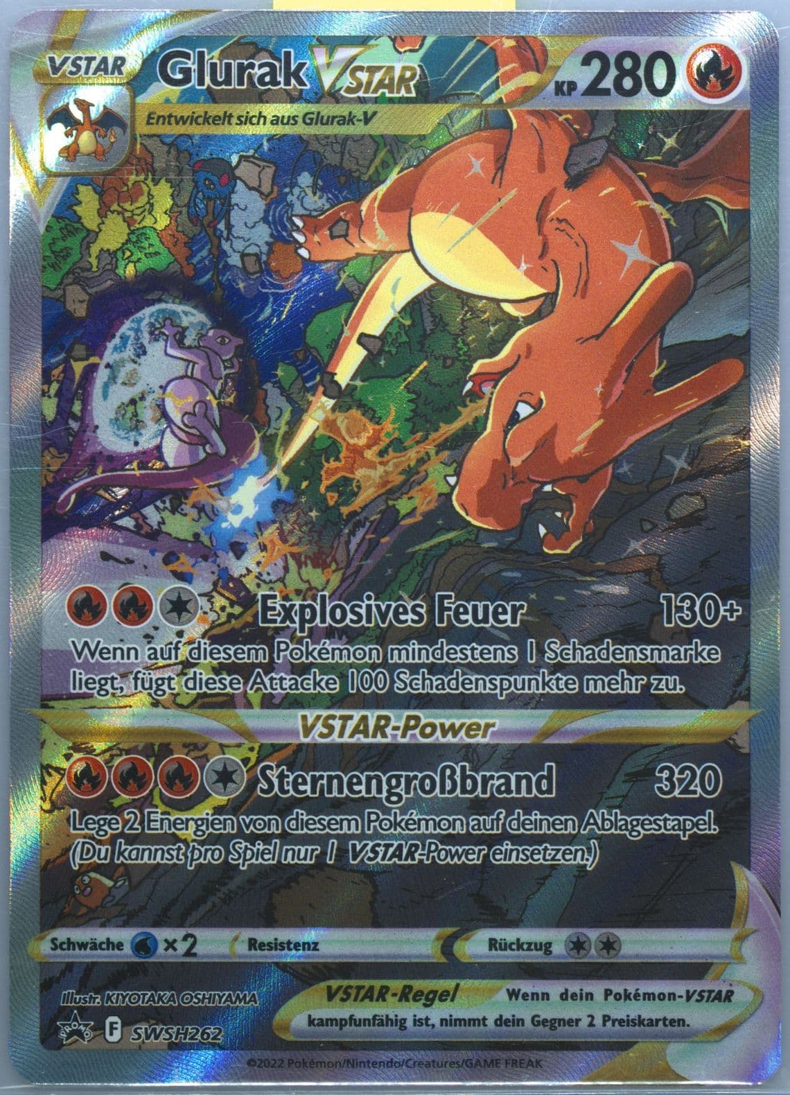 Full Art/Glurak Vstar Sword & Shield Ultra-Premium Collection-Charizard-German (262) 2022 Pokemon Swsh Black Star Promo