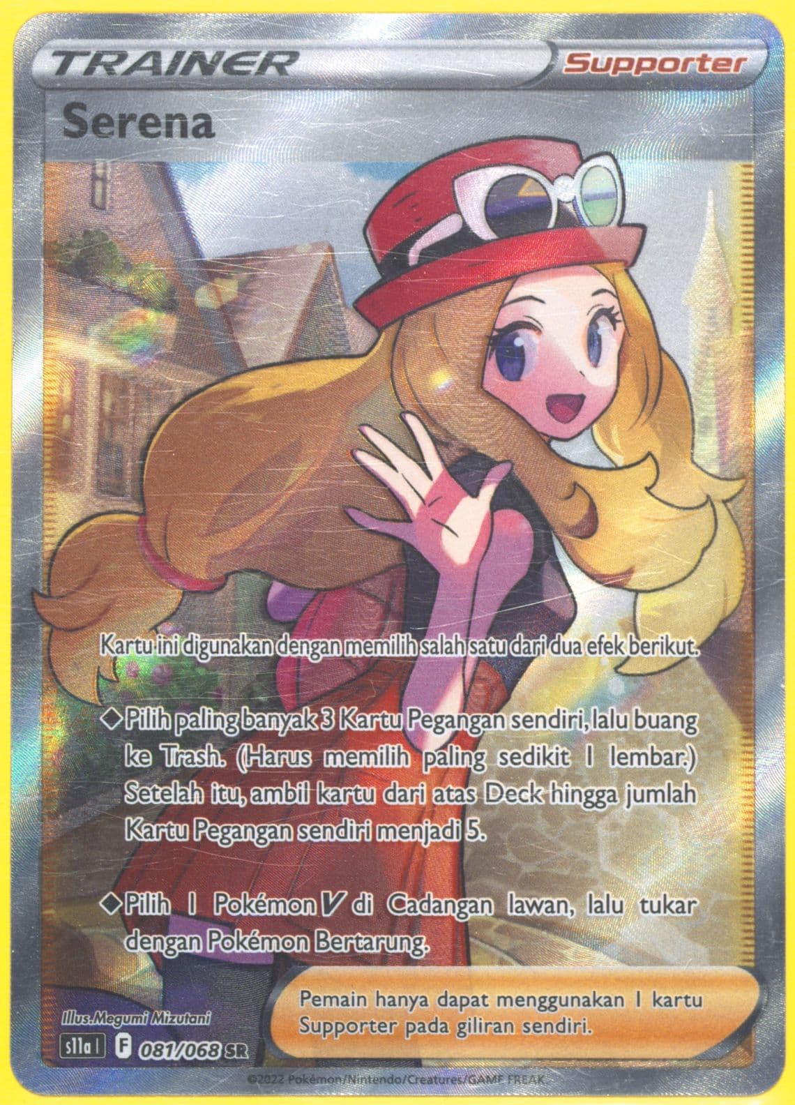Full Art/Serena (081) 2022 Pokemon Indonesian Sword & Shield Incandescent Arcana