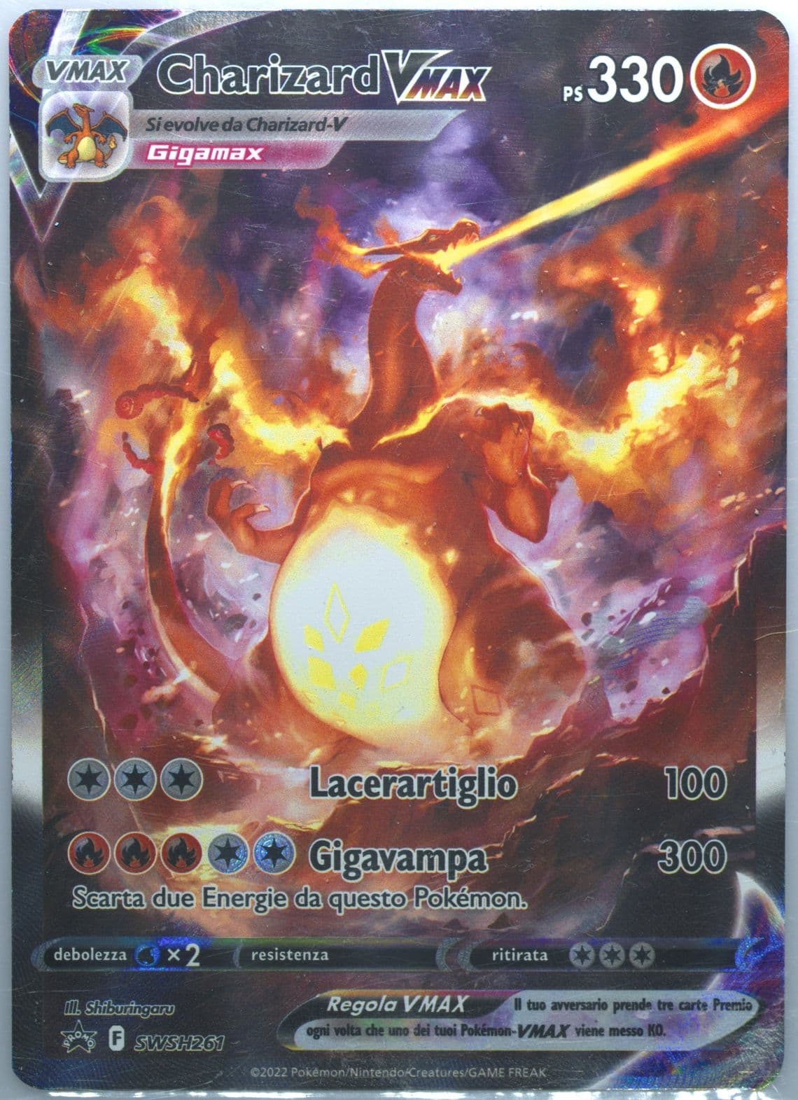 Full Art/Charizard Vmax Sword & Shield Ultra-Premium Collection-Charizard-Italian (261) 2022 Pokemon Swsh Black Star Promo