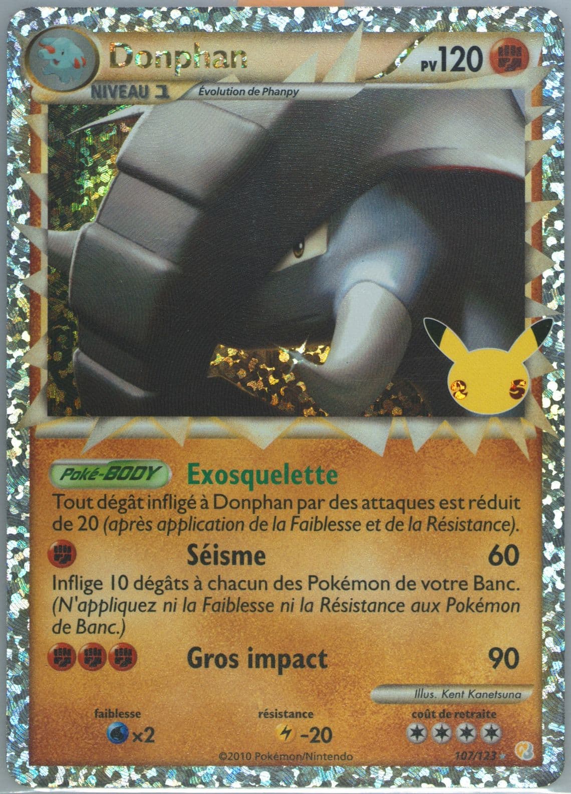 Donphan-Holo French (107) 2021 Pokemon Celebrations Classic Collection