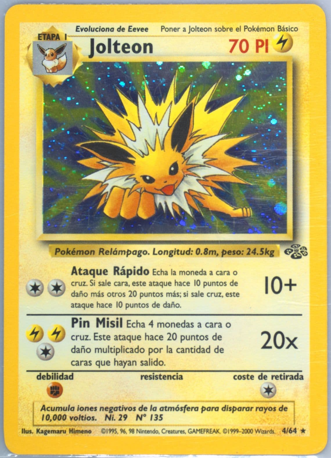 Jolteon-Holo (4) 2000 Pokemon Spanish Jungle