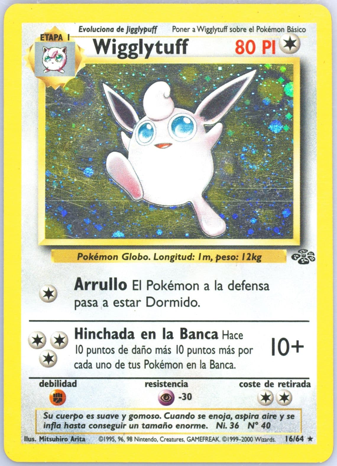 Wigglytuff-Holo (16) 2000 Pokemon Spanish Jungle