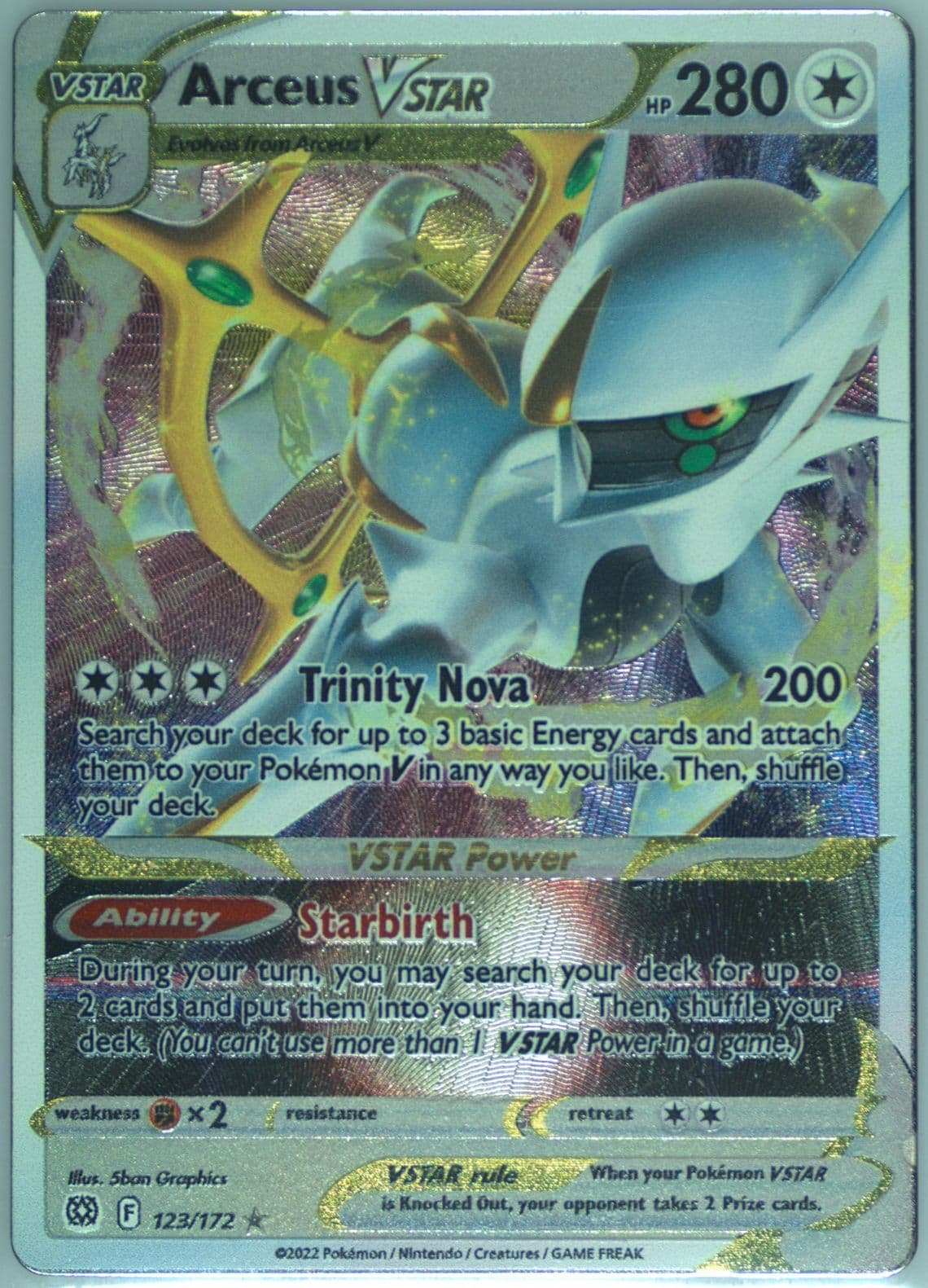 Arceus Vstar (123) 2022 Pokemon Arceus Vstar Ultra-Premium Collection