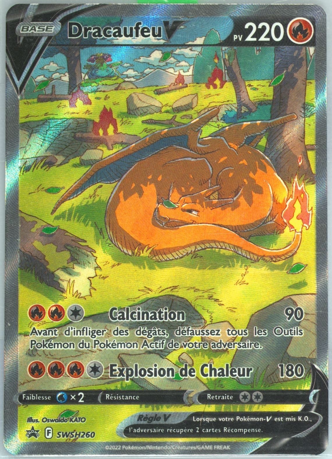 Full Art/Dracaufeu V Sword & Shield Ultra-Premium Collection-Charizard-French (260) 2022 Pokemon Swsh Black Star Promo