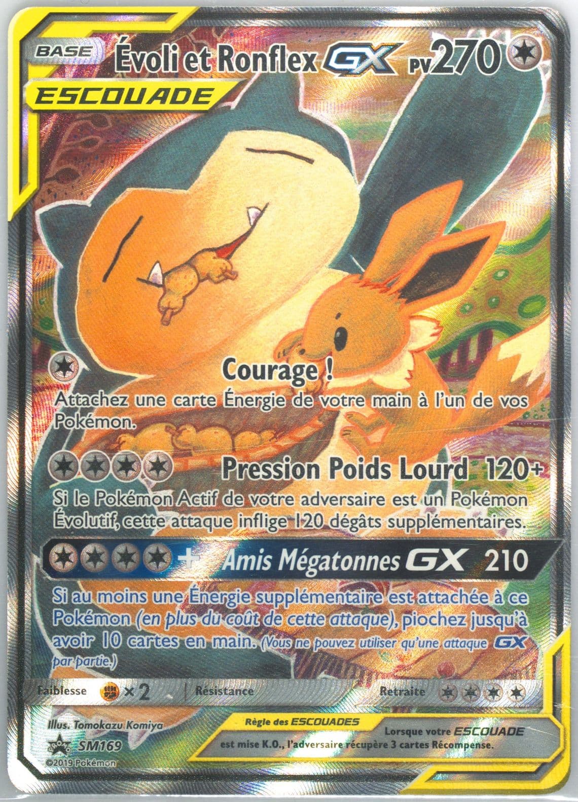 Full Art/Evoli ET Ronflex GX Tag Team Tins-French (SM169) 2019 Pokemon SM Black Star Promo