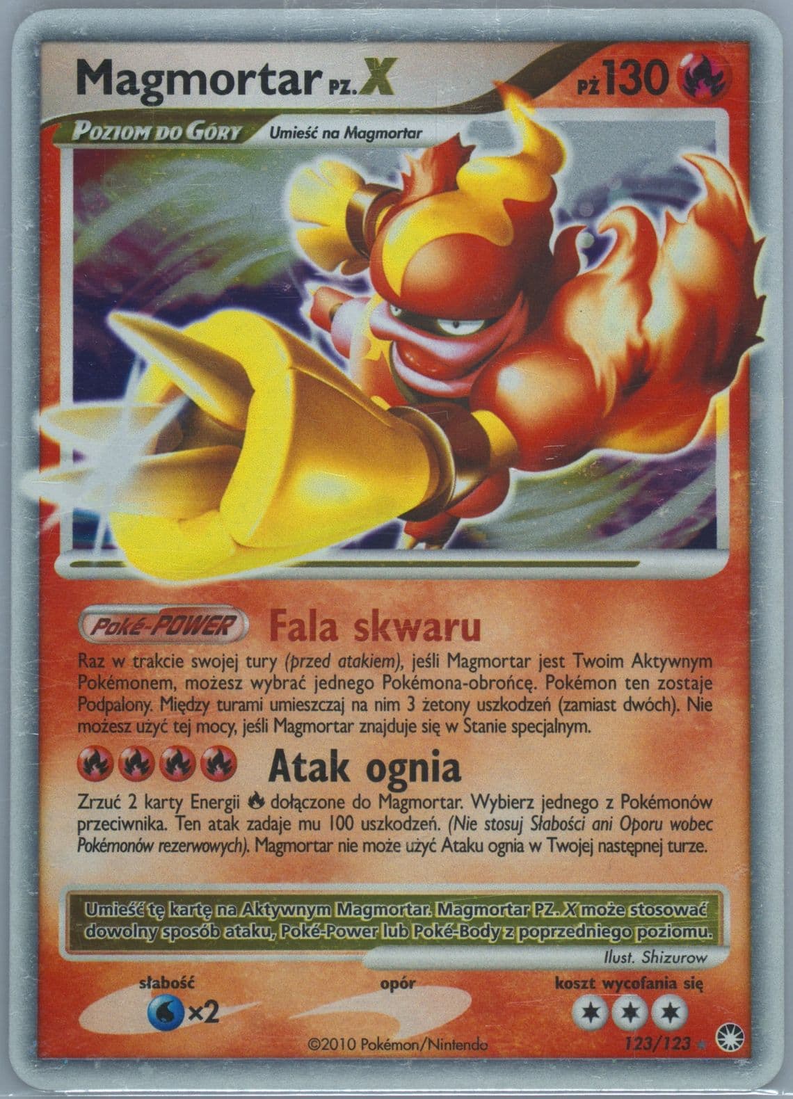 Magmortar PZ.X-Holo (123) 2012 Pokemon Polish Diamond & Pearl Mysterious Treasures