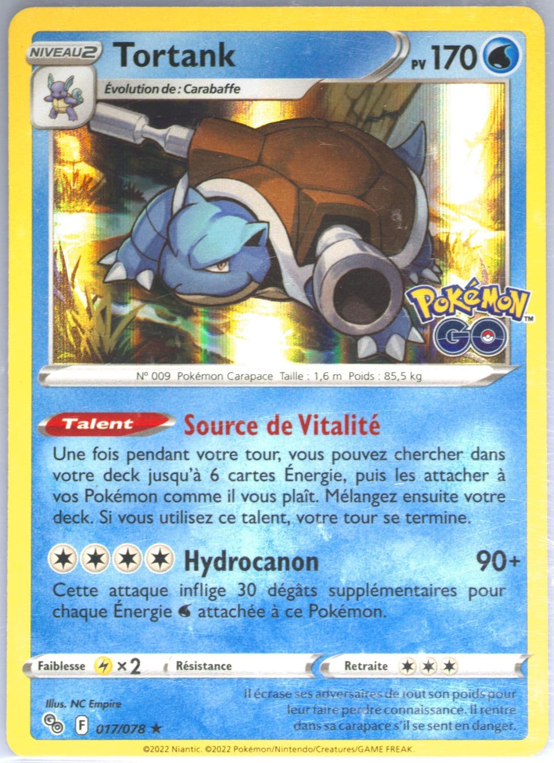 Tortank-Holo French (017) 2022 Pokemon Go