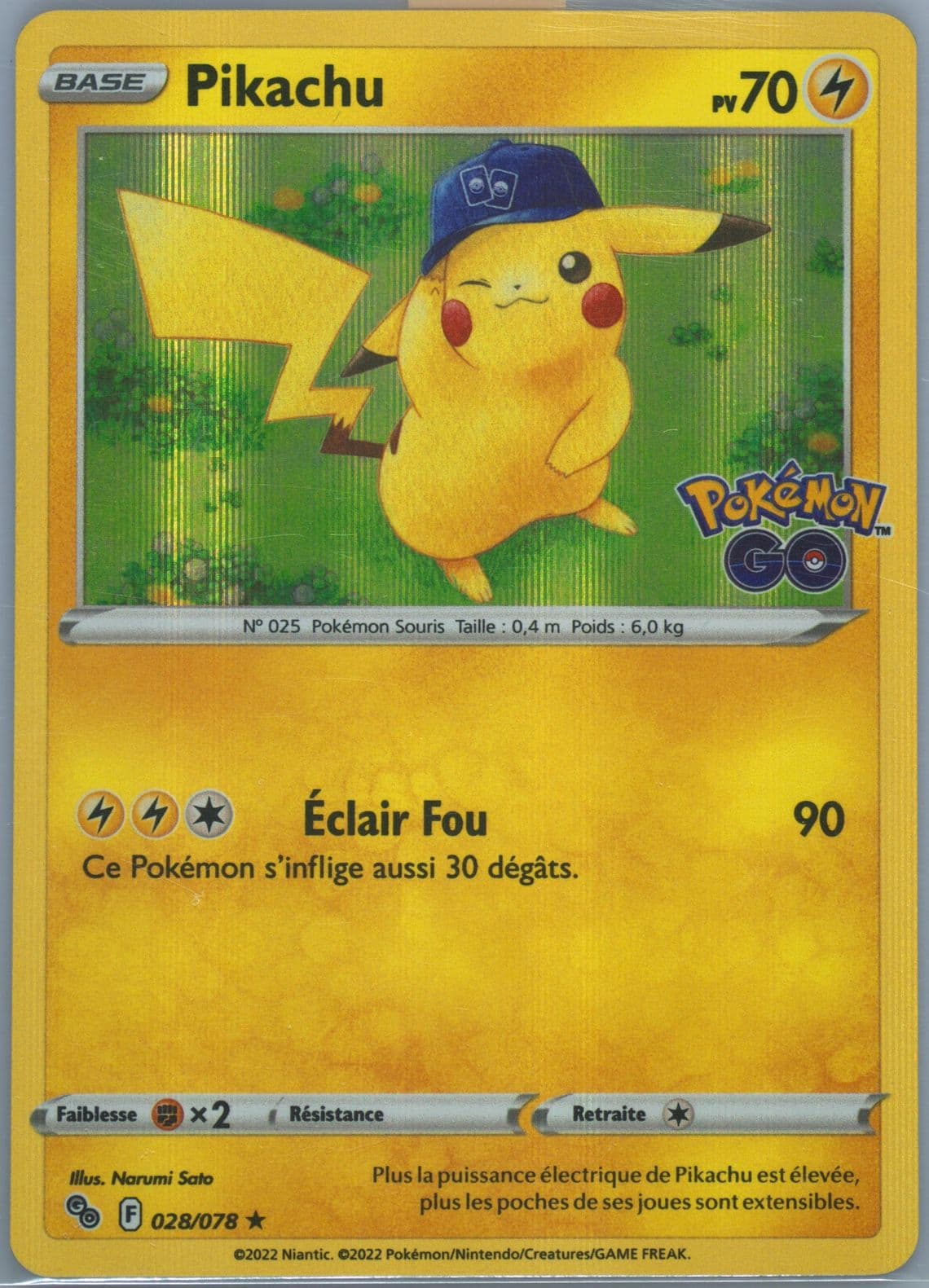 Pikachu-Holo French (028) 2022 Pokemon Go