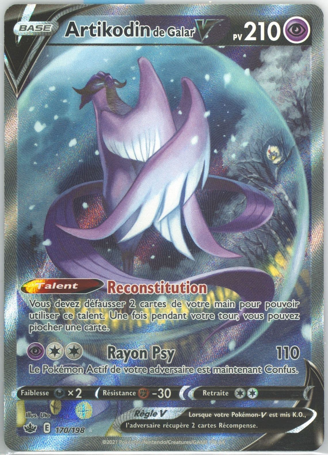 Full Art/Artikodin de Galar V French (170) 2021 Pokemon Sword & Shield Chilling Reign