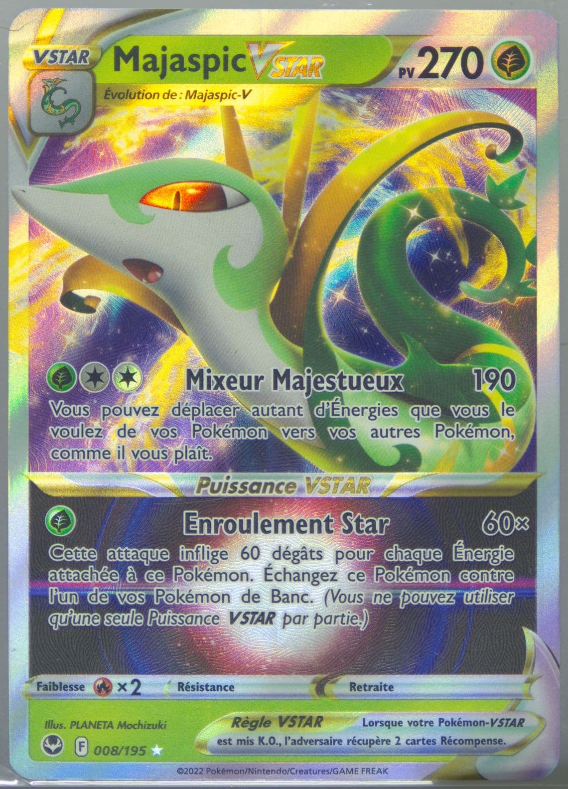 Majaspic Vstar French (008) 2022 Pokemon Sword & Shield Silver Tempest