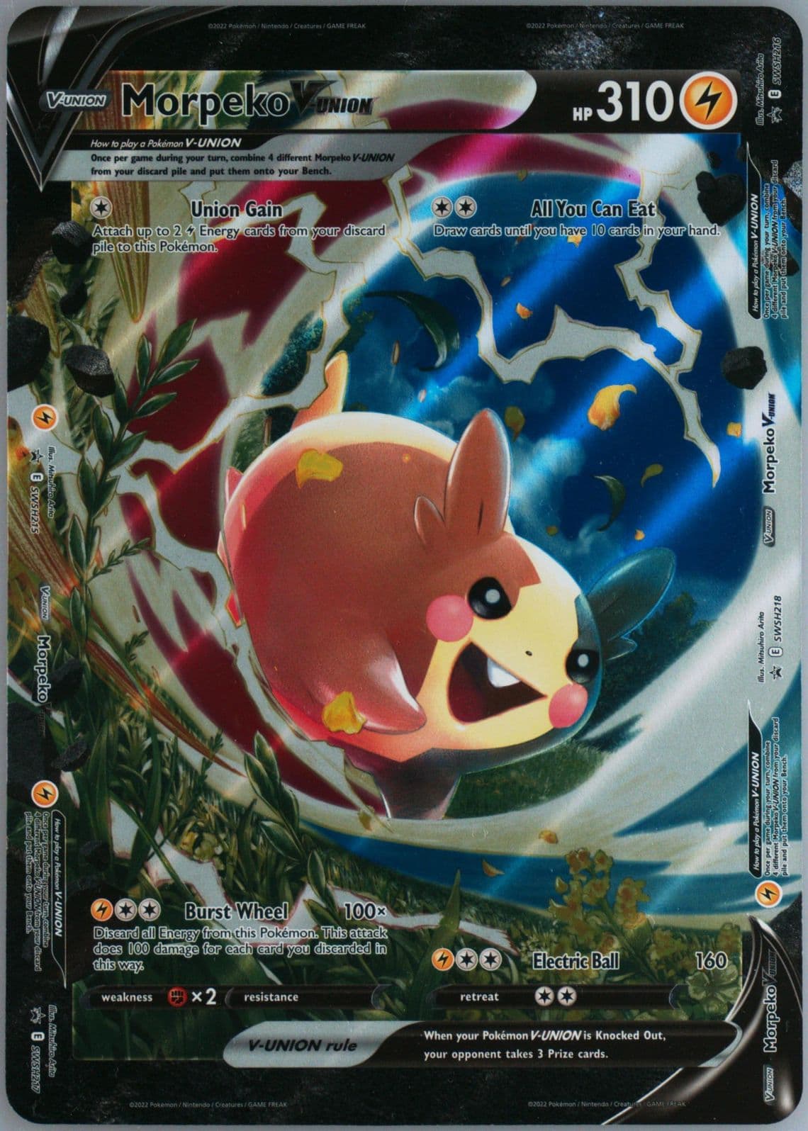 Morpeko V-Union Morpeko V-Union Special Collection-Jumbo 2022 Pokemon Swsh Black Star Promo