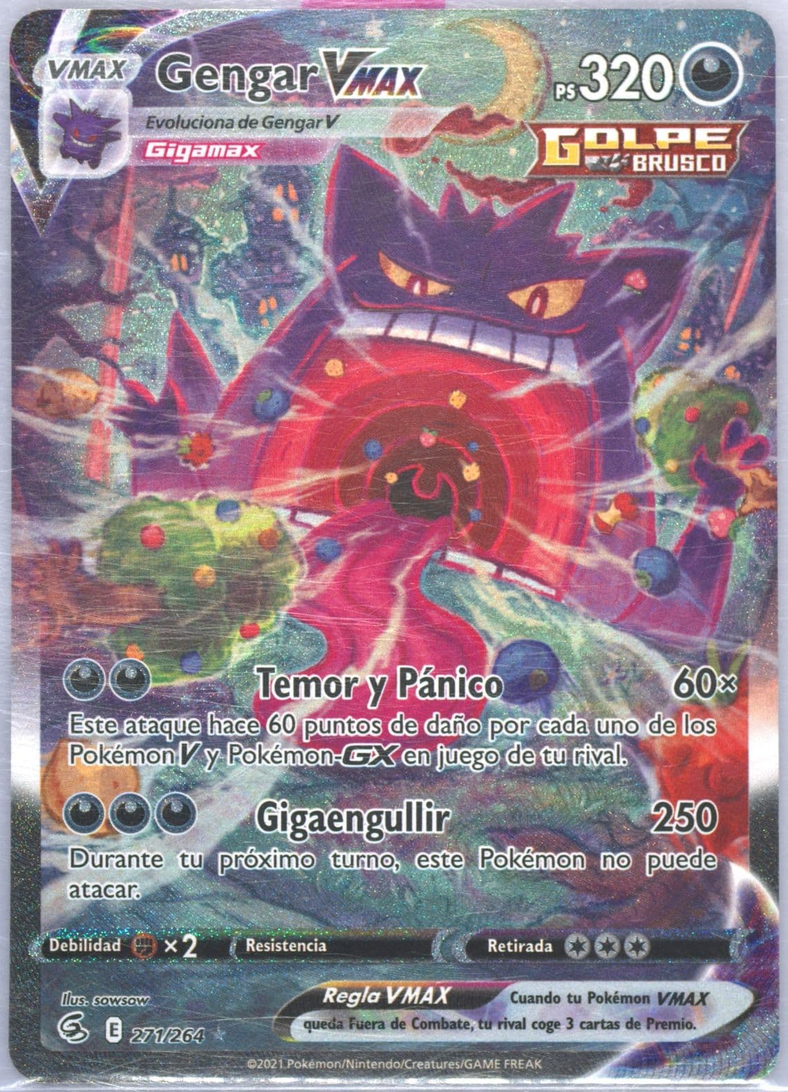 Full Art/Gengar Vmax Spanish-Secret (271) 2021 Pokemon Sword & Shield Fusion Strike
