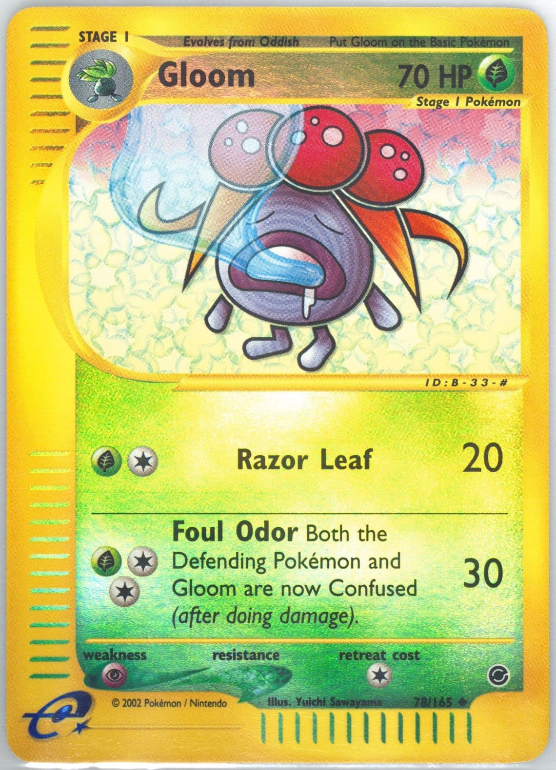 Gloom-Reverse Foil (78) 2002 Pokemon Expedition