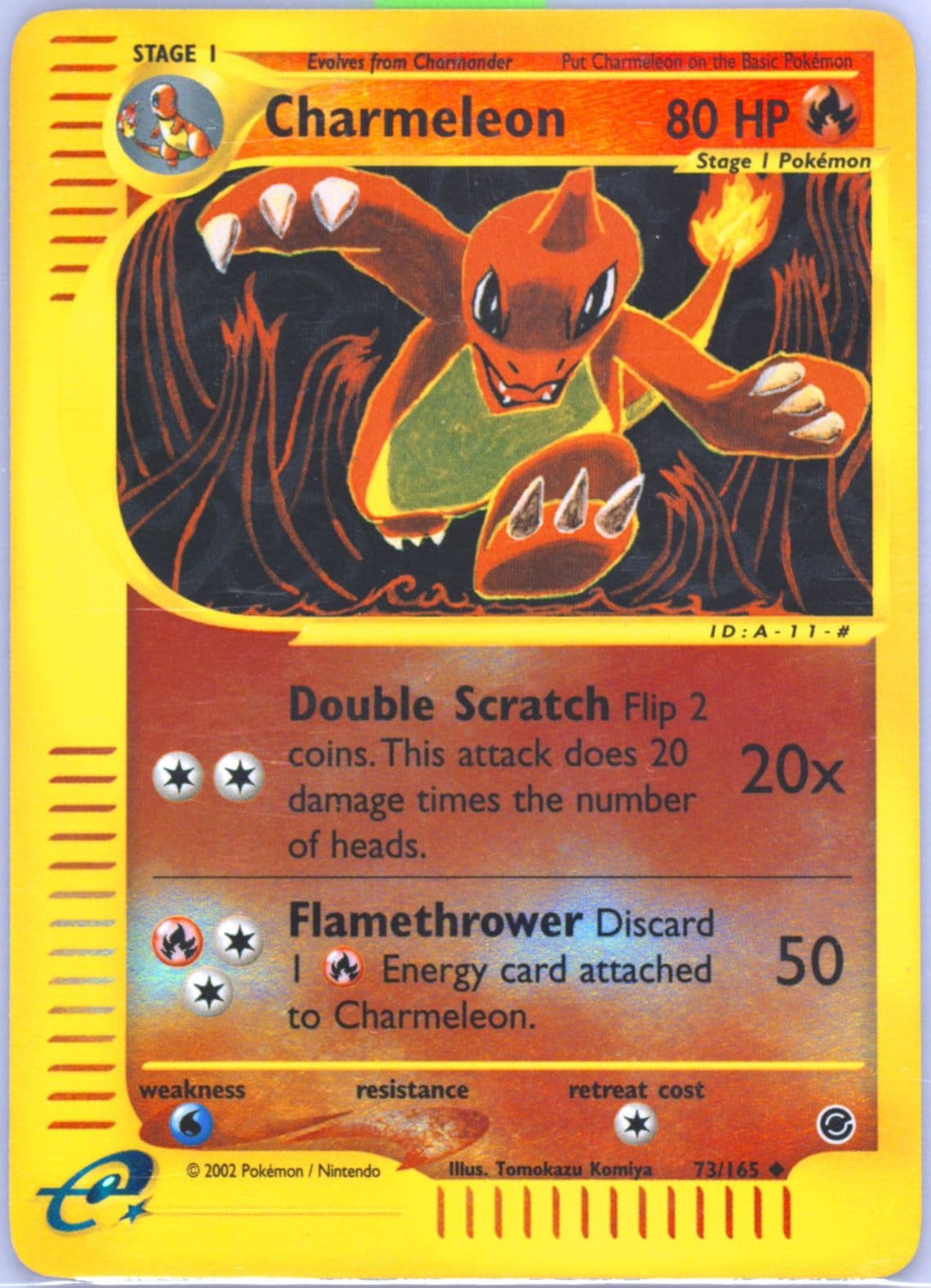 Charmeleon-Reverse Foil (73) 2002 Pokemon Expedition
