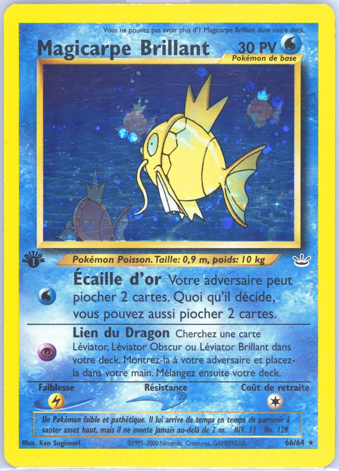 Magicarpe Brillant-Holo 1st Edition (66) 2002 Pokemon French Neo Revelation