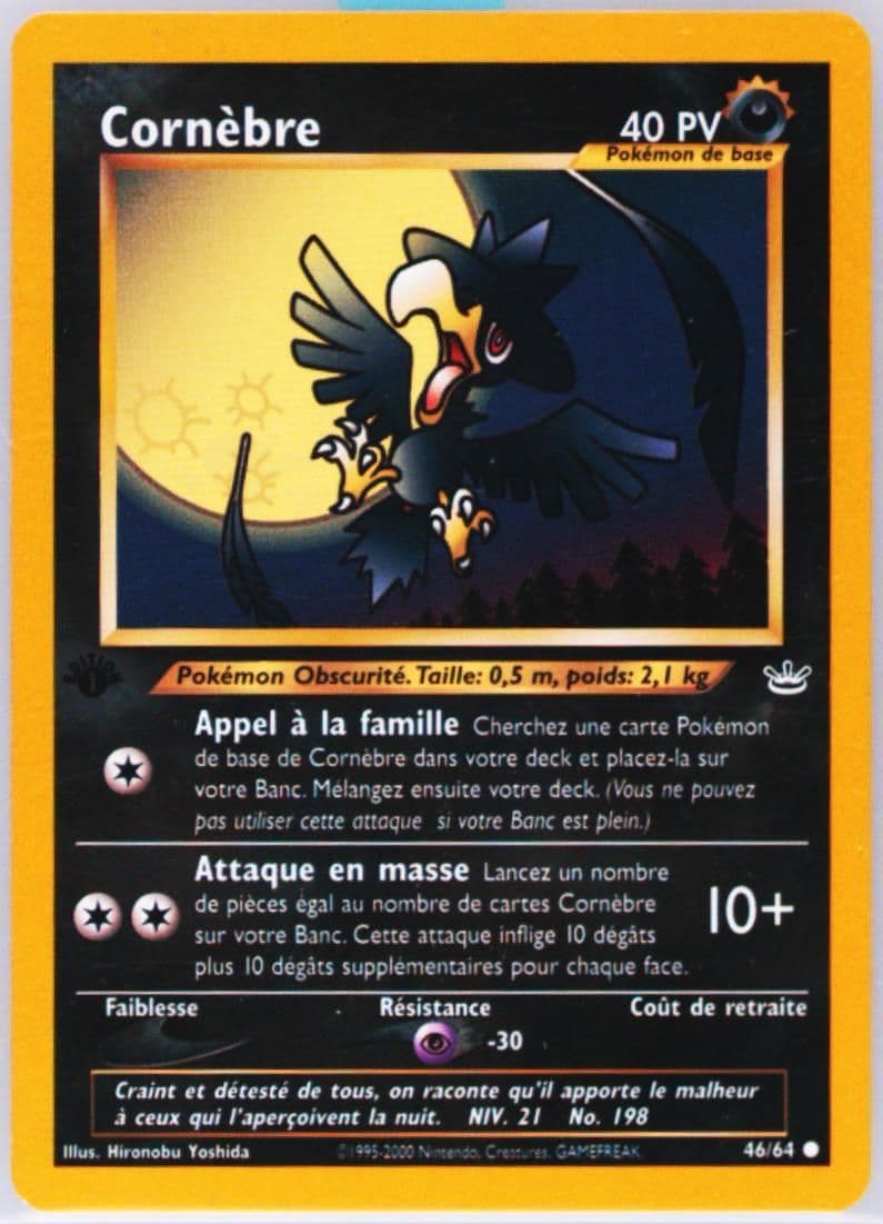 Cornebre 1st Edition (46) 2002 Pokemon French Neo Revelation