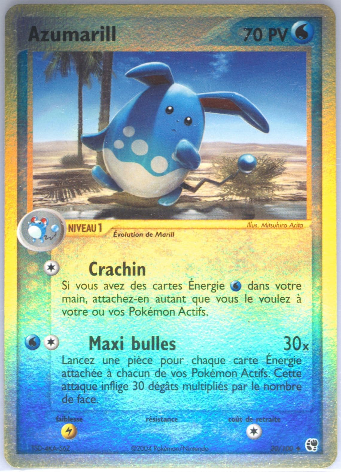 Azumarill-Reverse Foil (30) 2004 Pokemon French EX Sandstorm