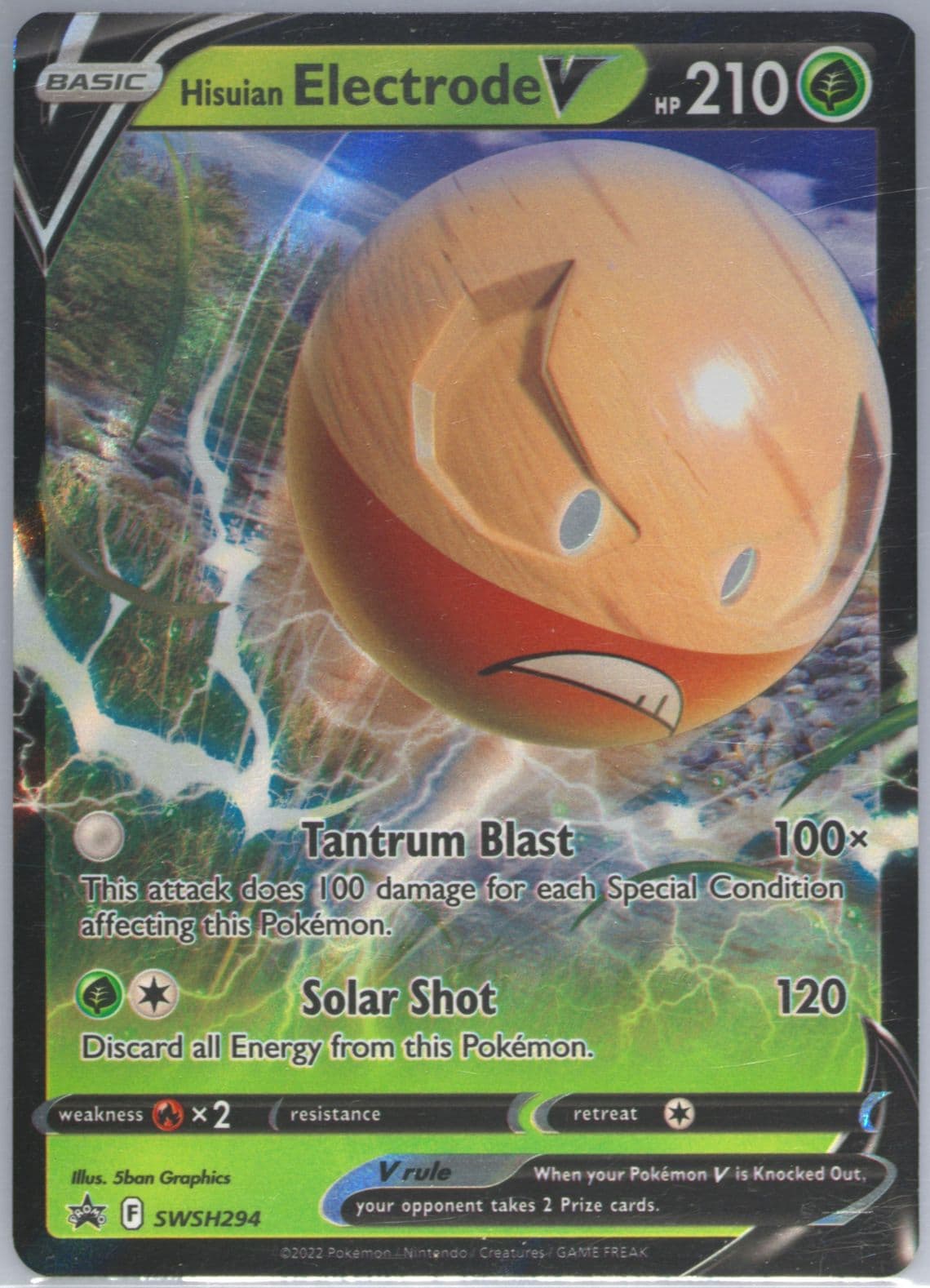 Hisuian Electrode V Hisuian Electrode V Box (294) 2022 Pokemon Swsh Black Star Promo