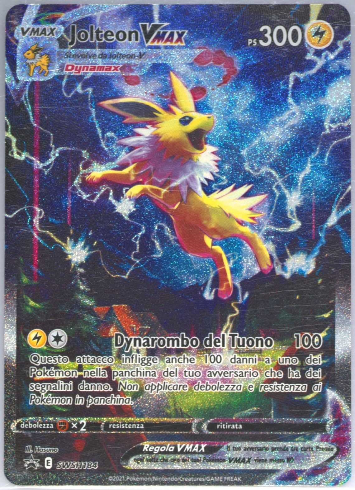 Full Art/Jolteon Vmax Jolteon Vmax Premium Collection-Italian (184) 2021 Pokemon Swsh Black Star Promo