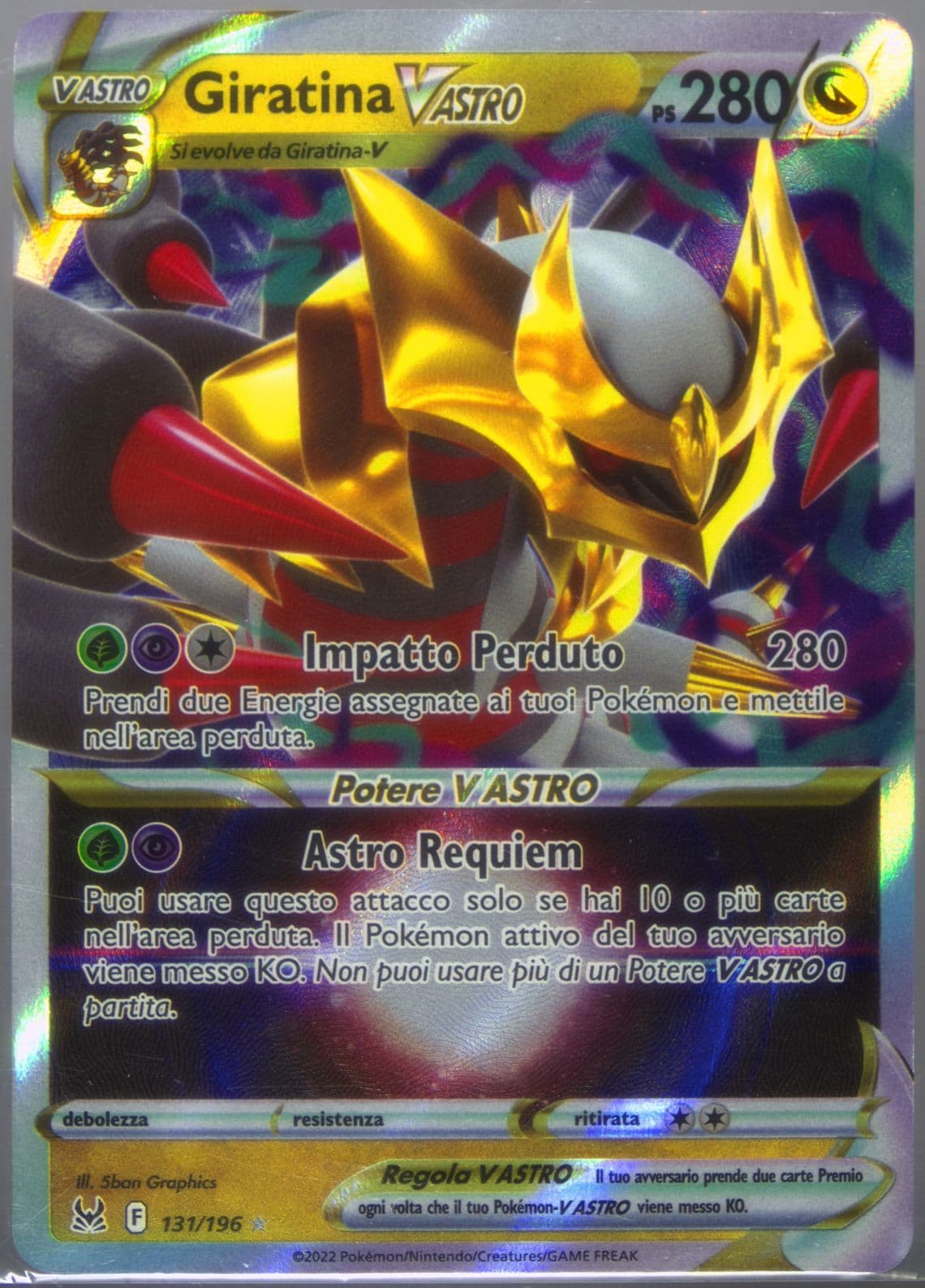 Giratina Vastro Italian (131) 2022 Pokemon Sword & Shield Lost Origin