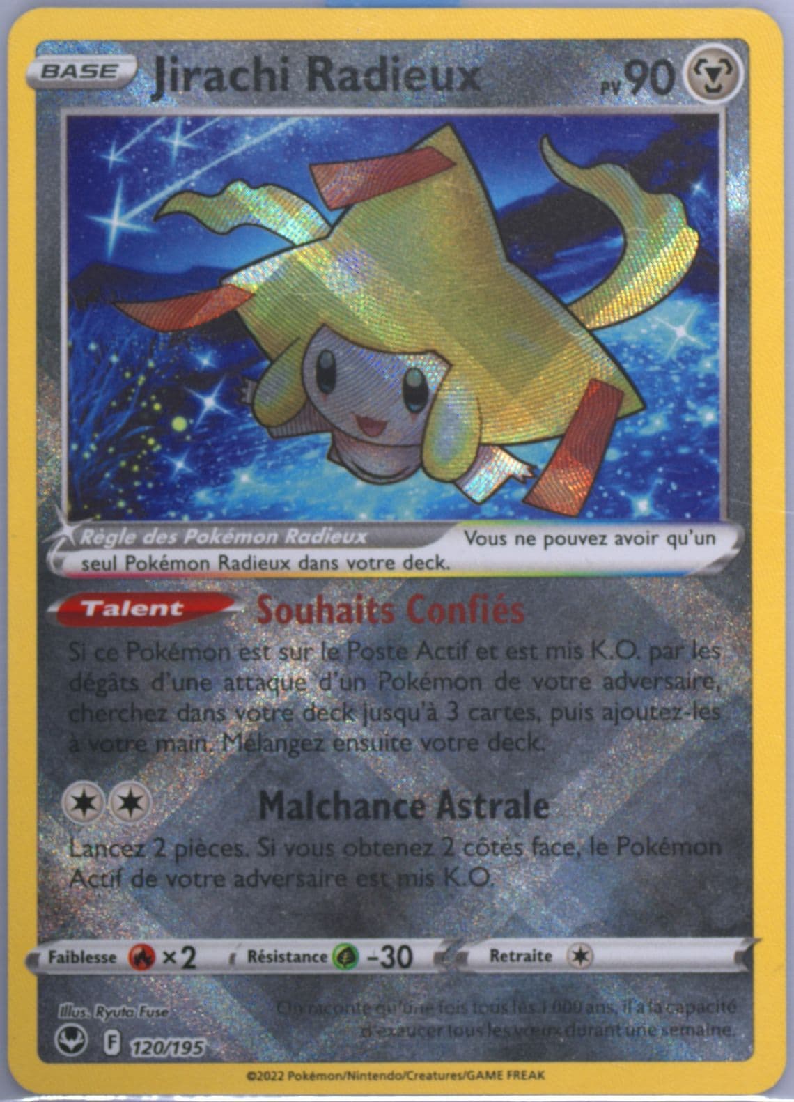 Jirachi Radieux French (120) 2022 Pokemon Sword & Shield Silver Tempest
