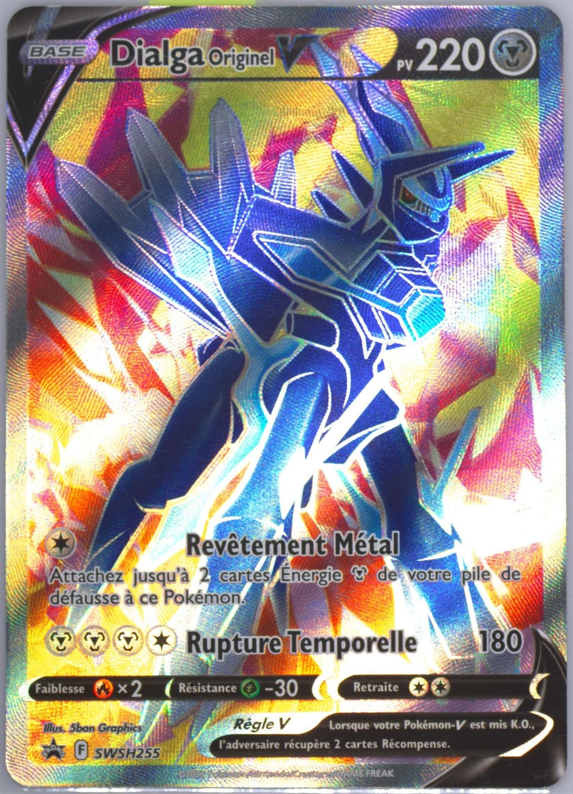 Full Art/Dialga Originel V Origin Forme Dialga Vstar Premium Collection-French (255) 2022 Pokemon Swsh Black Star Promo
