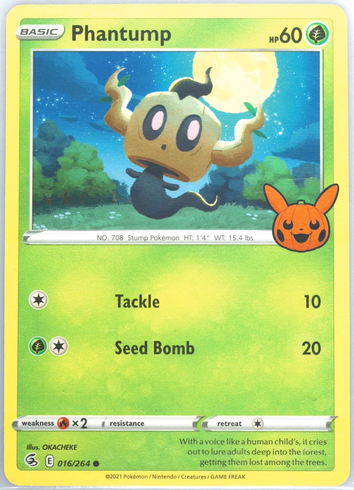 Phantump Trick or Trade 2022 (016) 2022 Pokemon Sword & Shield Astral Radiance