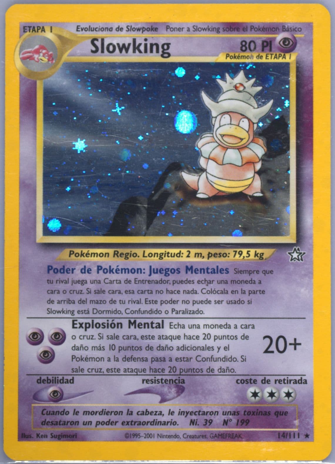 Slowking-Holo (14) 2001 Pokemon Spanish Neo Genesis