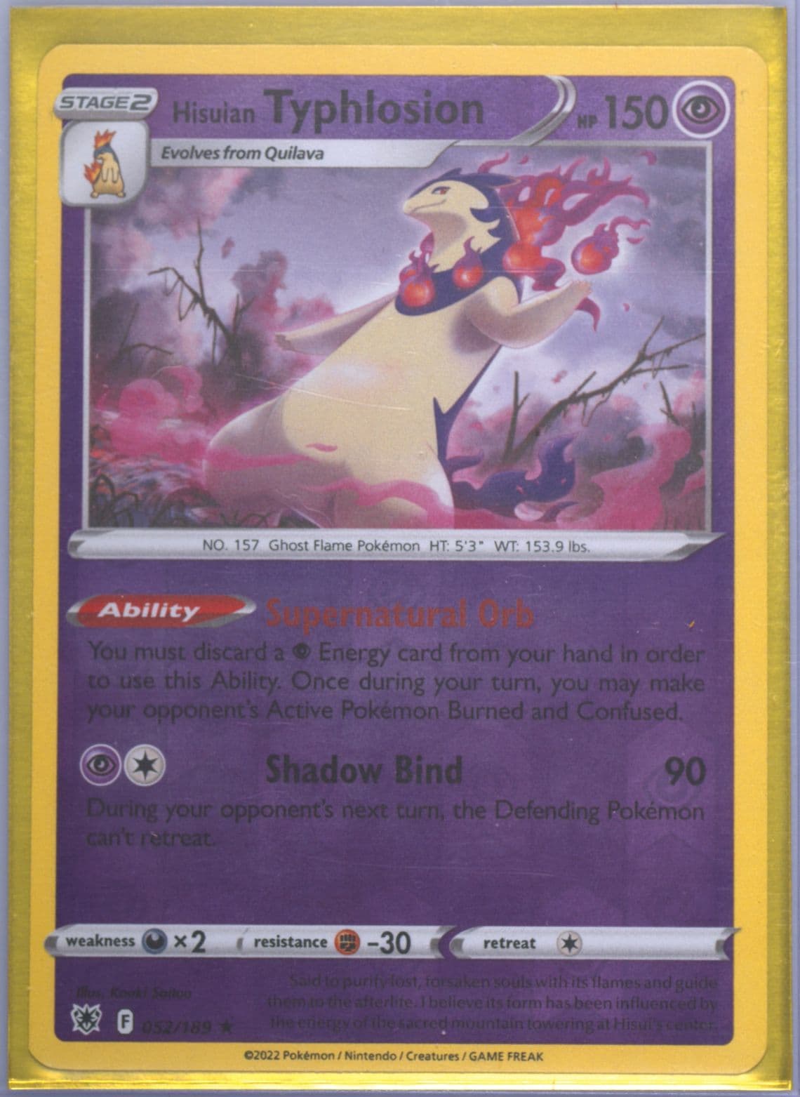 Hisuian Typhlosion-Reverse Foil (052) 2022 Pokemon Sword & Shield Astral Radiance