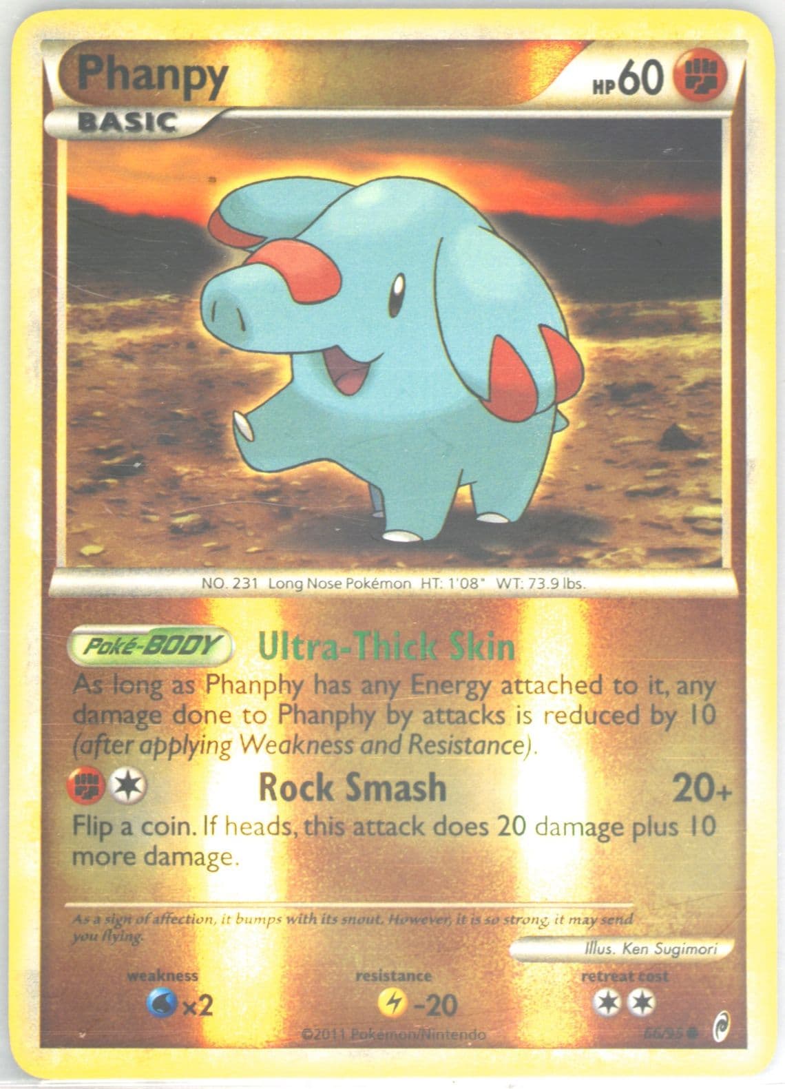 Phanpy Incorrect Spelling (66) 2011 Pokemon Call of Legends