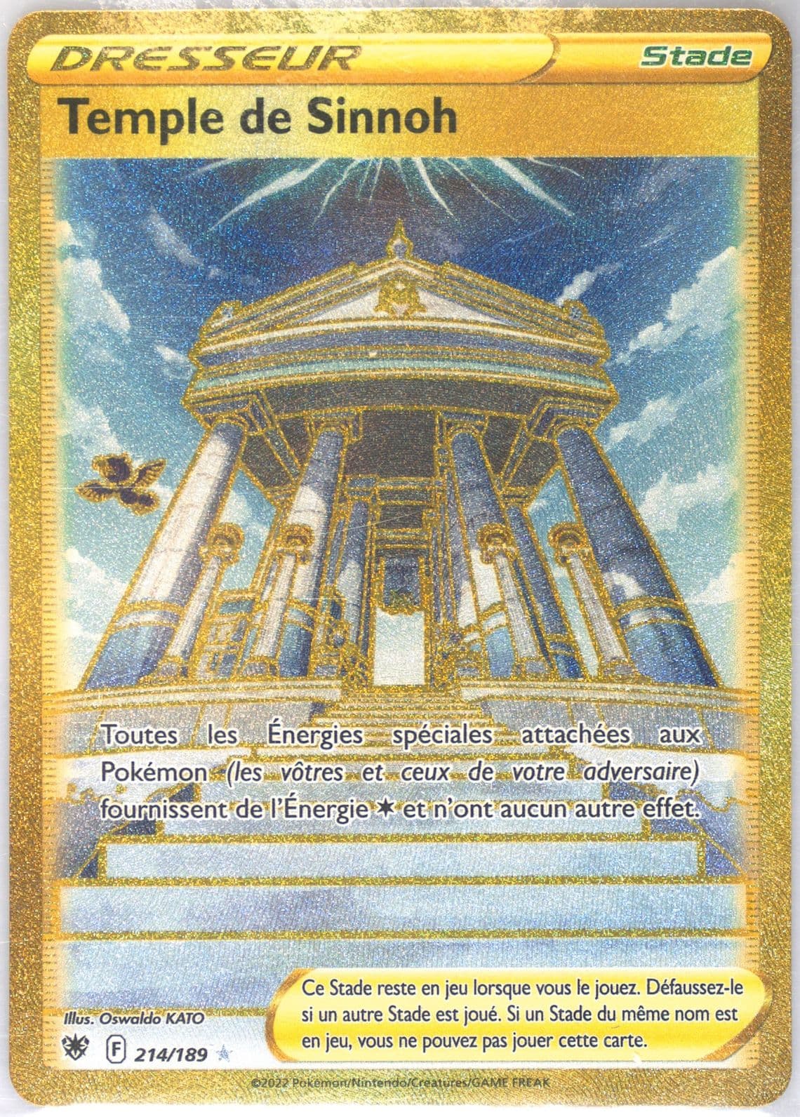 Full Art/Temple de Sinnoh French-Secret (214) 2022 Pokemon Sword & Shield Astral Radiance