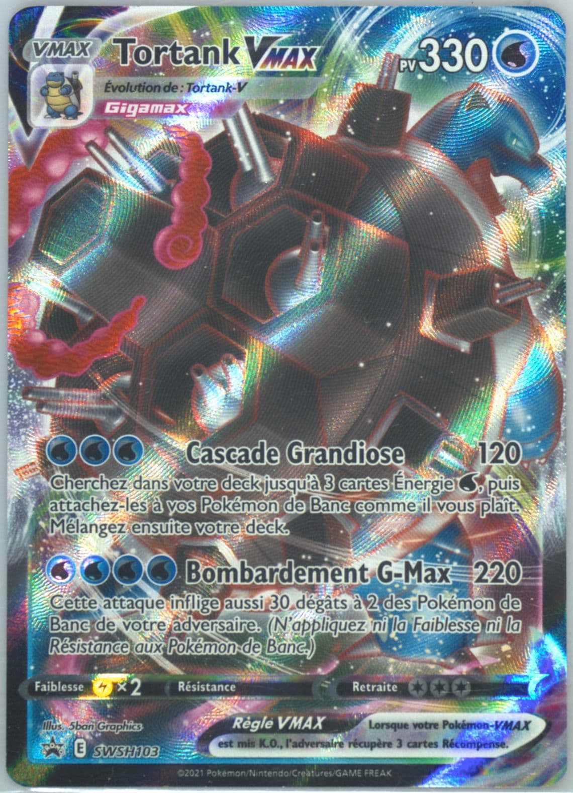 Full Art/Tortank Vmax Tortank Vmax Battle Box-French (103) 2021 Pokemon Swsh Black Star Promo