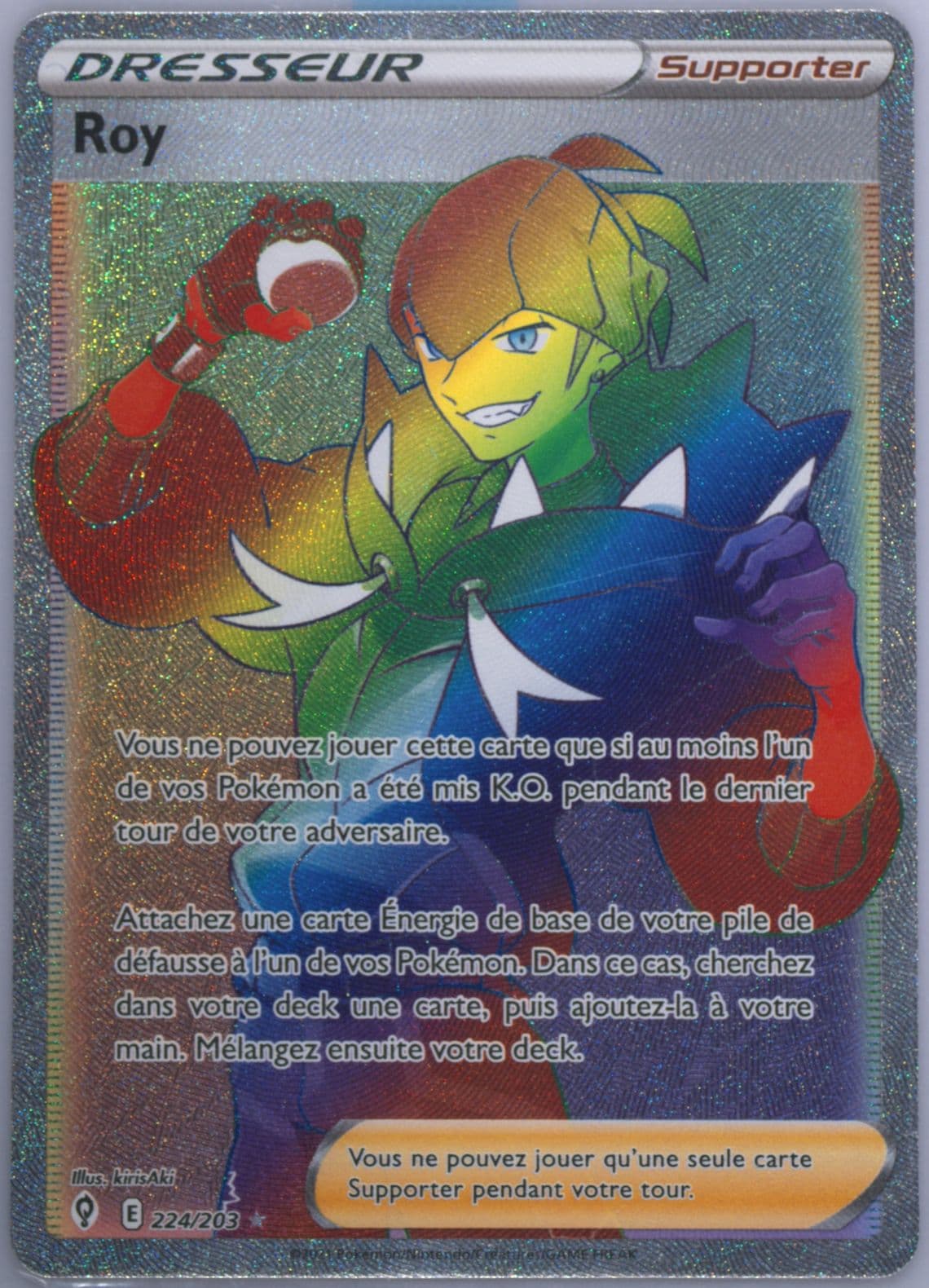 Full Art/Roy French-Secret (224) 2021 Pokemon Sword & Shield Evolving Skies