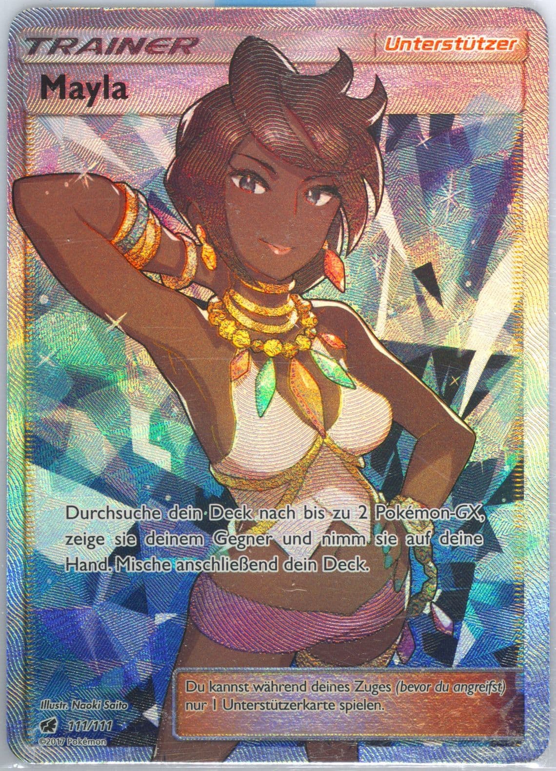 Full Art/Mayla German (111) 2017 Pokemon Sun & Moon Crimson Invasion