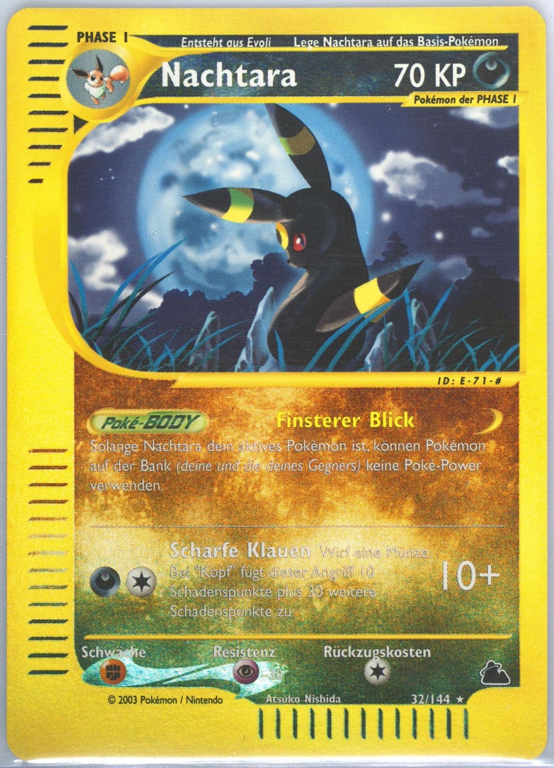 Nachtara-Reverse Foil German (32) 2003 Pokemon Skyridge