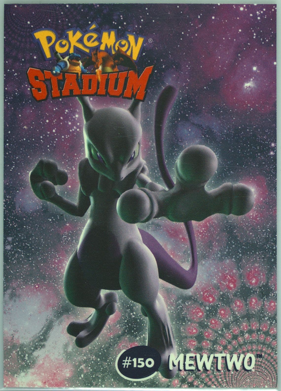 Mewtwo Missing Foil (8) 2000 Danone Pokemon Stadium Tip Shiny