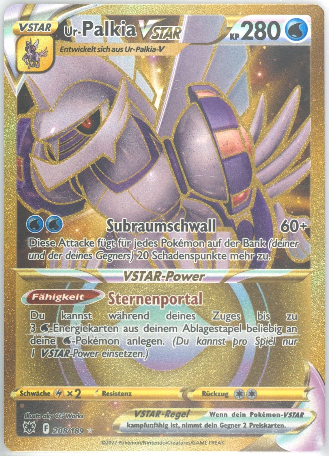 Full Art/UR-Palkia Vstar German-Secret (208) 2022 Pokemon Sword & Shield Astral Radiance