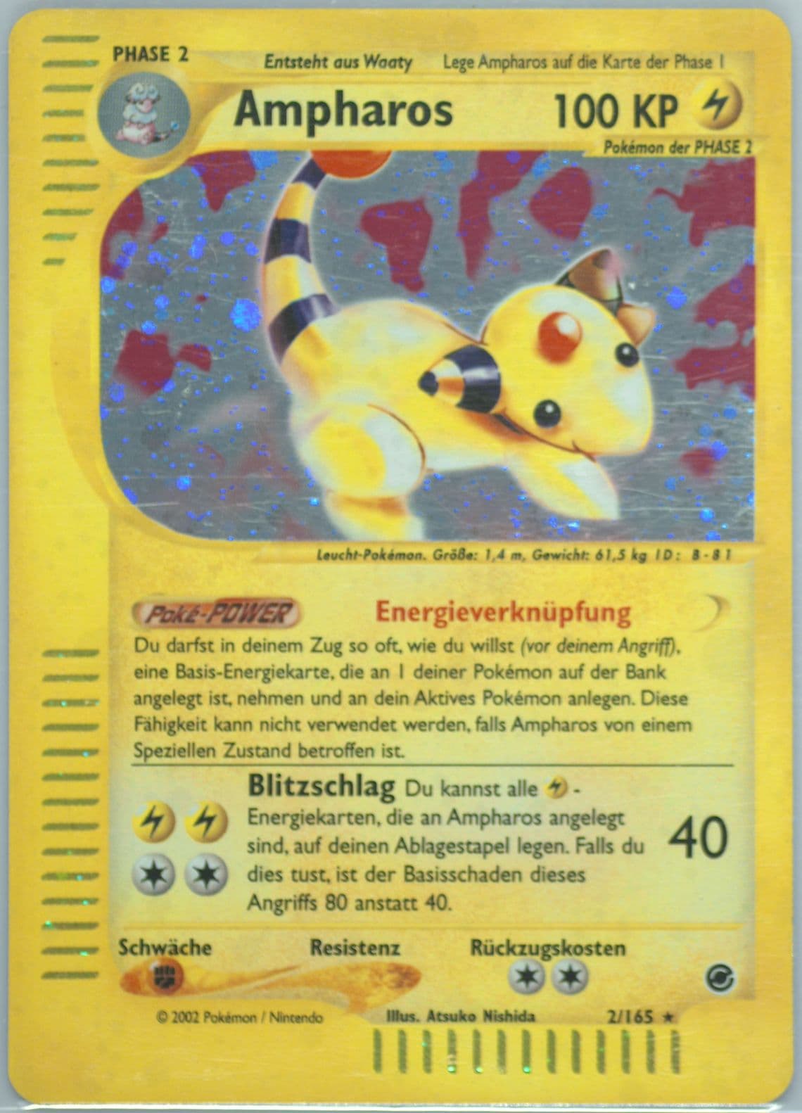 Ampharos-Holo German (2) 2002 Pokemon Expedition