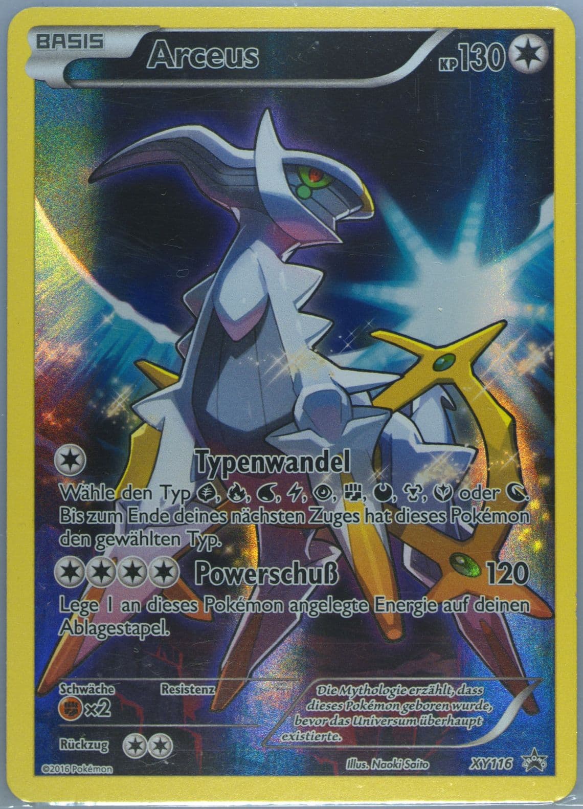 Full Art/Arceus Mythical Pokemon Collection-German (XY116) 2016 Pokemon XY Black Star Promo