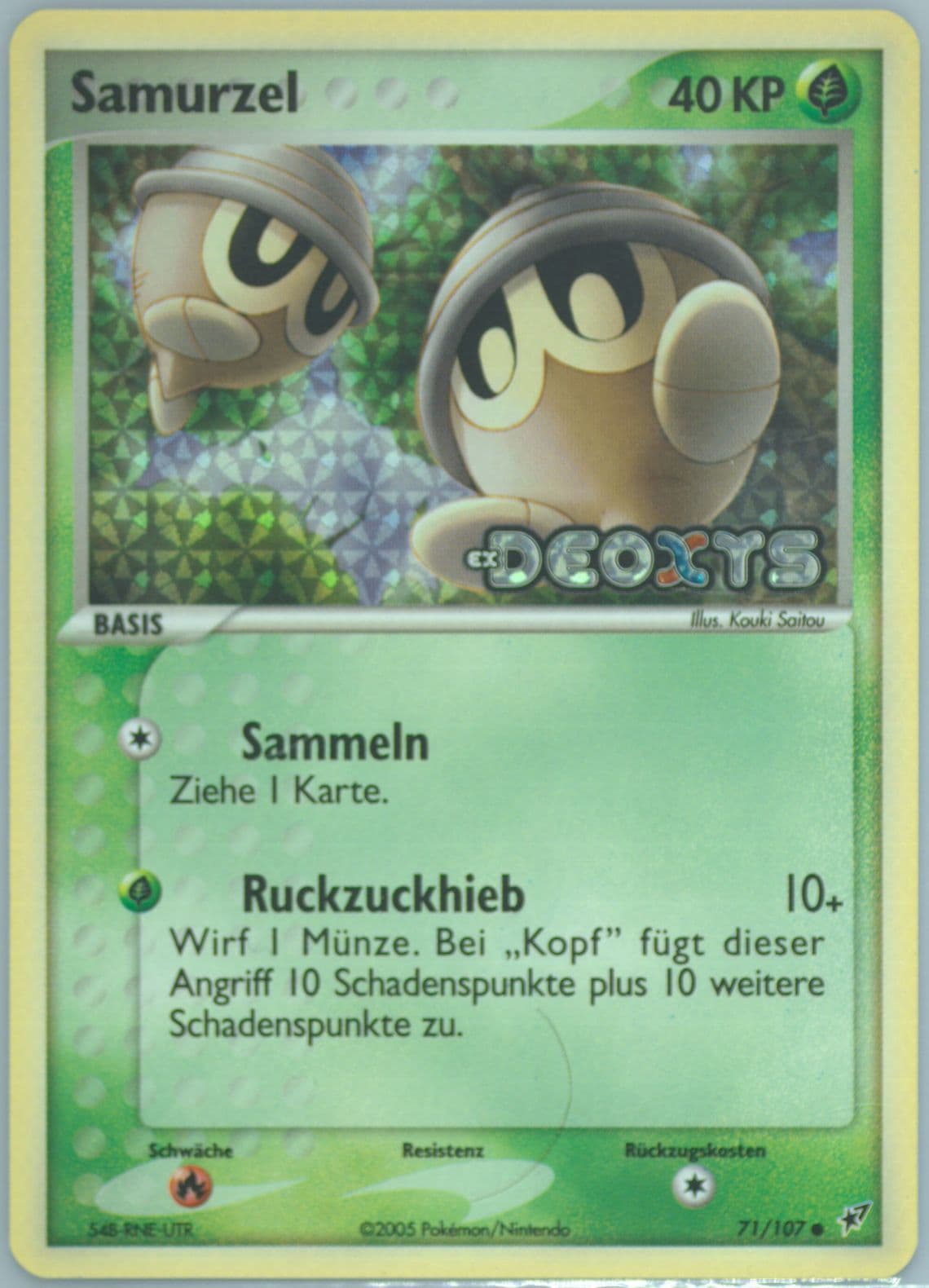 Samurzel-Reverse Foil German (71) 2005 Pokemon EX Deoxys